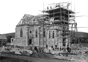 1908 Baustelle Herz Jesu Kirche